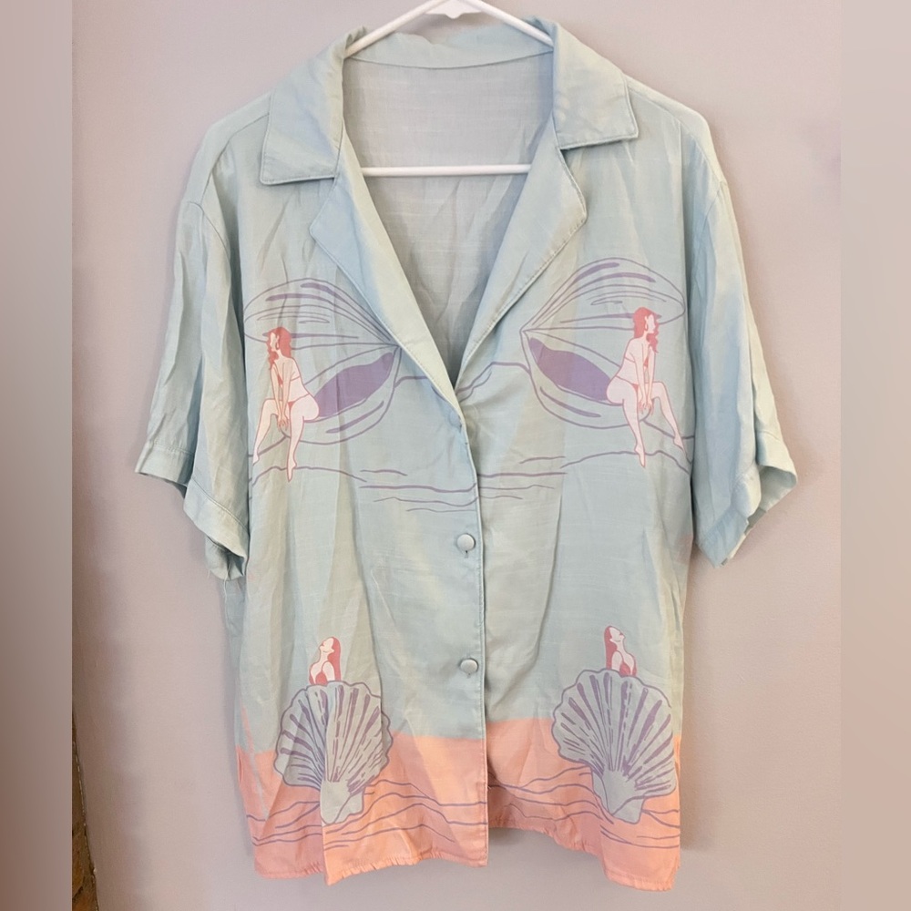 Ancora Swimwear Men's Casual Button Down Shirt - Pastel Design